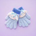 thumbnail image 3 of Sanrio, nuevos guantes de felpa Kuromi para pantalla táctil, guantes Kawaii My Melody con dibujos animados, guantes cálidos y suaves de cinco dedos para invierno para niñas, 3 of 4