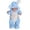 Light Blue, variant on Jumpsuit For Baby Boy Baby Boys Girls Romper Letter Printed Jumpsuit Long Sleeve Bodysuits Funny baby clothes,Yellow