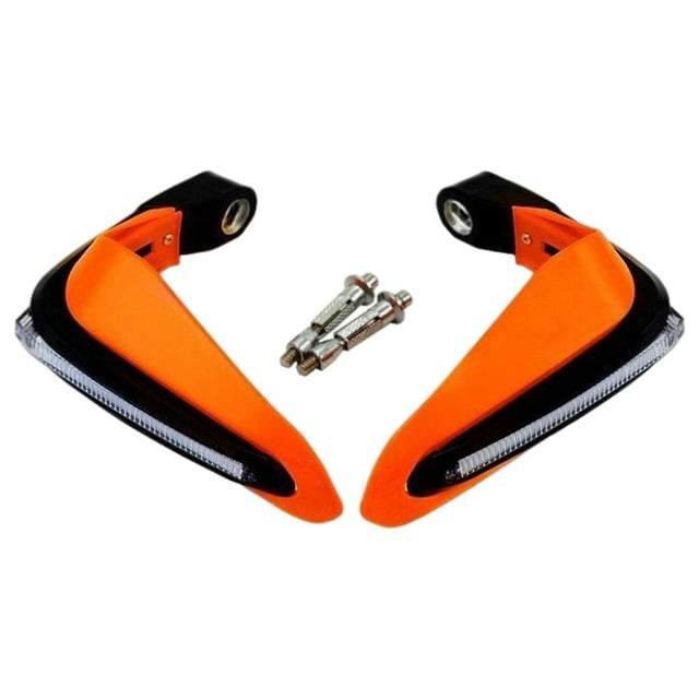 Motorbike Handlebar Guards LED Windproof Durable, Effectively Protect Your Hands - Orange