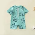 thumbnail image 4 of Traje de baño de verano estampado para niños, traje de baño de una sola pieza con media cremallera, traje de baño infantil, traje de baño para niños, 4 of 9
