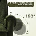 thumbnail image 3 of Big and Tall Office Chair with Adjuatable Armrests and Headrest, Ergonomic High Back Criss Cross Chair ,Reclining Desk Chair With Footrest,Executive Computer Chair,Green, 3 of 6