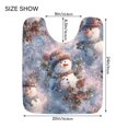 thumbnail image 5 of 2 Piece Bath Mat Set with U-Shaped Toilet Mat and Rectangle Bath Rugs Non Slip Machine Washable Bathroom Mats Snowman Pine Branch, 5 of 7