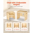 thumbnail image 3 of Set de mesa y silla de destete VEVOR Montessori 3 en 1 Wood, 3 of 9
