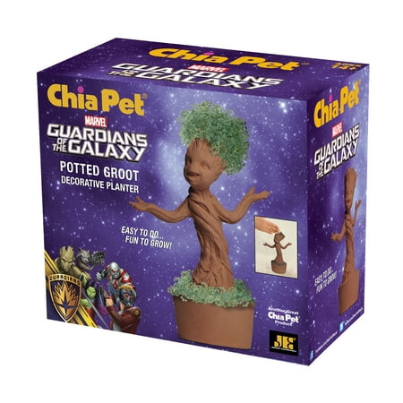 Chia Pet Potted Groot from Guardians of the Galaxy Decorative Pottery Planter, Easy to Do and Fun to Grow, Novelty Gift As Seen on TV
