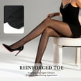 thumbnail image 2 of Honeysea 3 Pairs Sheer Tights for Women, 20D Black Tights High Waist Pantyhose with Reinforced Toe, 2 of 4