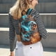 thumbnail image 5 of Disketp Blue Dragon And White Tiger print Canvas Backpack Lightweight Travel Daypack Student Rucksack Laptop Backpack-, 5 of 5