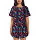 thumbnail image 1 of Fotbe mushroom colorful Skull Conjunto de Pijama Estampado para Mujer, 2 Piezas, Ropa de Dormir con Camiseta de Manga Corta y Shorts Suaves-Medium, 1 of 6