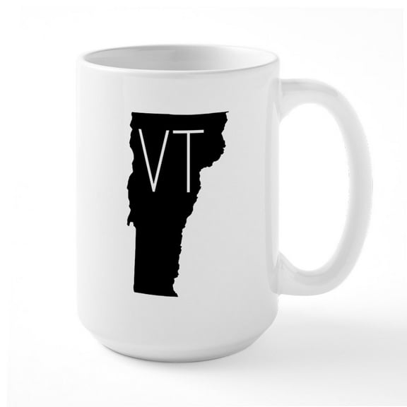 CafePress - Vermont Initials - 15 oz Ceramic Large White Novelty Mug
