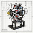 thumbnail image 2 of Kit de Construccion Motor Turbofan GISEGA G8910 Electrico 558 Piezas, 2 of 5