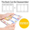 thumbnail image 4 of Yayeee Rocker Switch Wall Plate 1-Gang 4.6"x2.9" Home Decorative Outlet Cover, Light Blue Daisy, 4 of 6