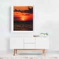 thumbnail image 2 of Montauk Point Sunset 01 - Montauk New York Photography Sunset Ocean Beach Nature Coast Scenic Water White Framed Wall Art Print 16 x 20 inches, 2 of 3