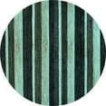 thumbnail image 1 of Ahgly Company Indoor Round Abstract Light Blue Modern Area Rugs, 4' Round, 1 of 4