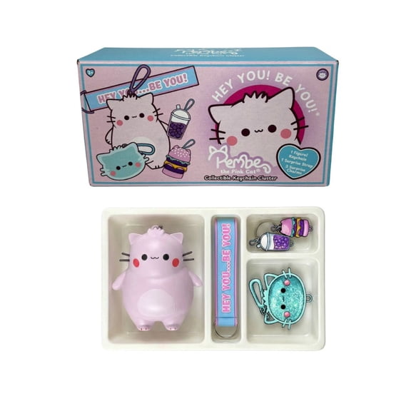 Pembe The Pink Cat Figural Clip Bento Box With Surprise Charms