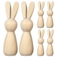 thumbnail image 6 of jojofuny 10Pcs Unpainted Wooden Figures Wooden Peg Dolls Diy For Home Decoration, 6 of 8
