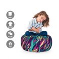 thumbnail image 2 of Abstract Storage Toy Bag Chair, Creative and Diagonal Look Stripes Wavy Contemporary Colorful Illustration, Stuffed Animal Organizer Washable Bag, Small Size, Multicolor, by Ambesonne, 2 of 3