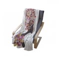 thumbnail image 3 of Butterflies Soft Flannel Fleece Throw Blanket, Girl a Heart of Enjoying Blossoms Summertime Fantasy Happy Animal Print, Cozy Plush for Indoor and Outdoor Use, 60" x 80", Multicolor, by Ambesonne, 3 of 5