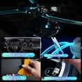 thumbnail image 5 of Tira de luces LED para interior de coche con cable EL de 5 V, decoración interior de coche de 5 m con borde de costura de 6 mm, accesorios para coche con luces ambientales USB (azul hielo) oso de fresa Electrónica, 5 of 5