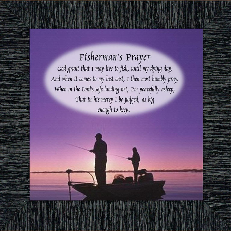 A Fisherman's Prayer, Beach, Boating or Fishing Decor, Picture Frame, 8x8,  8501 