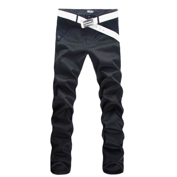 Pantalones De Lápiz Casuales Ajustados De Moda Para Hombres Pantalones De Ocio De Pierna Recta Delgados36 Tmvgtek Caballero