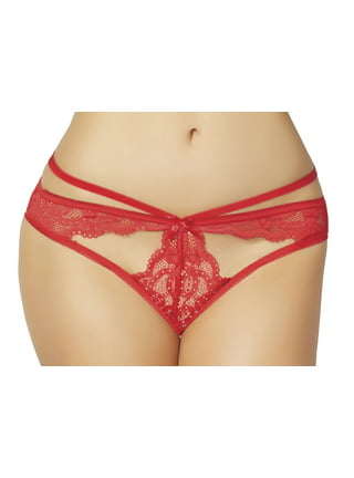 Lacy Line Sexy Lace and Strappy Asymmetrical G-String Panties