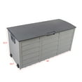 thumbnail image 5 of EDOEMSE 75gal 260L Large Deck Box, Outdoor Storage Box for Patio Furniture,Garden,Cushions Toys Lockable Seat,Gray, 5 of 11