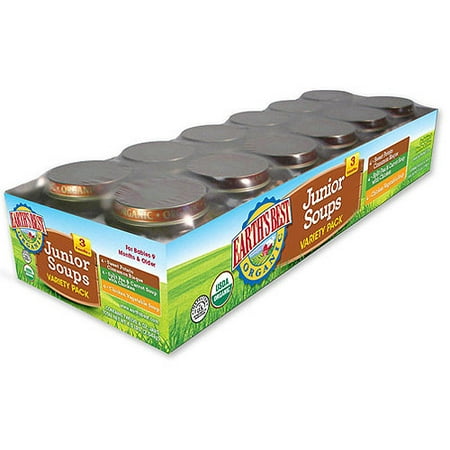 Earth's Best Junior Soups Organic Baby Food Variety Pack, 6 oz, 12 ct