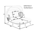 thumbnail image 5 of LoLado 74.8" L Patio Daybed, Outdoor Rattan PE Wicker Back Loveseat Sofa Set with Throw Pillows, Retractable Canopy and Cushions for Backyard, Poolside, Garden, Beige, 5 of 10