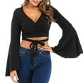 thumbnail image 4 of Birdeem Blouses et Chemises à Manches Longues Col en V Mode Décontractée Printemps Été pour Femmes, 4 of 9