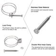 thumbnail image 4 of Uxcell 10Pack Double Wire Hose Clamp, 45-50mm Adjustable Stainless Steel Wire Tube Hose Clip with M6 Bolt, 4 of 6