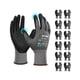 thumbnail image 1 of Guantes De Trabajo De Seguridad Dulfine Con Revestimiento De Nitrilo De Microespuma, Paquete De 12 Pares, Guantes De Nailon De Punto Sin Costuras Con Agarre De Nitrilo De Microespuma Negro, Ideales Pa, 1 of 5
