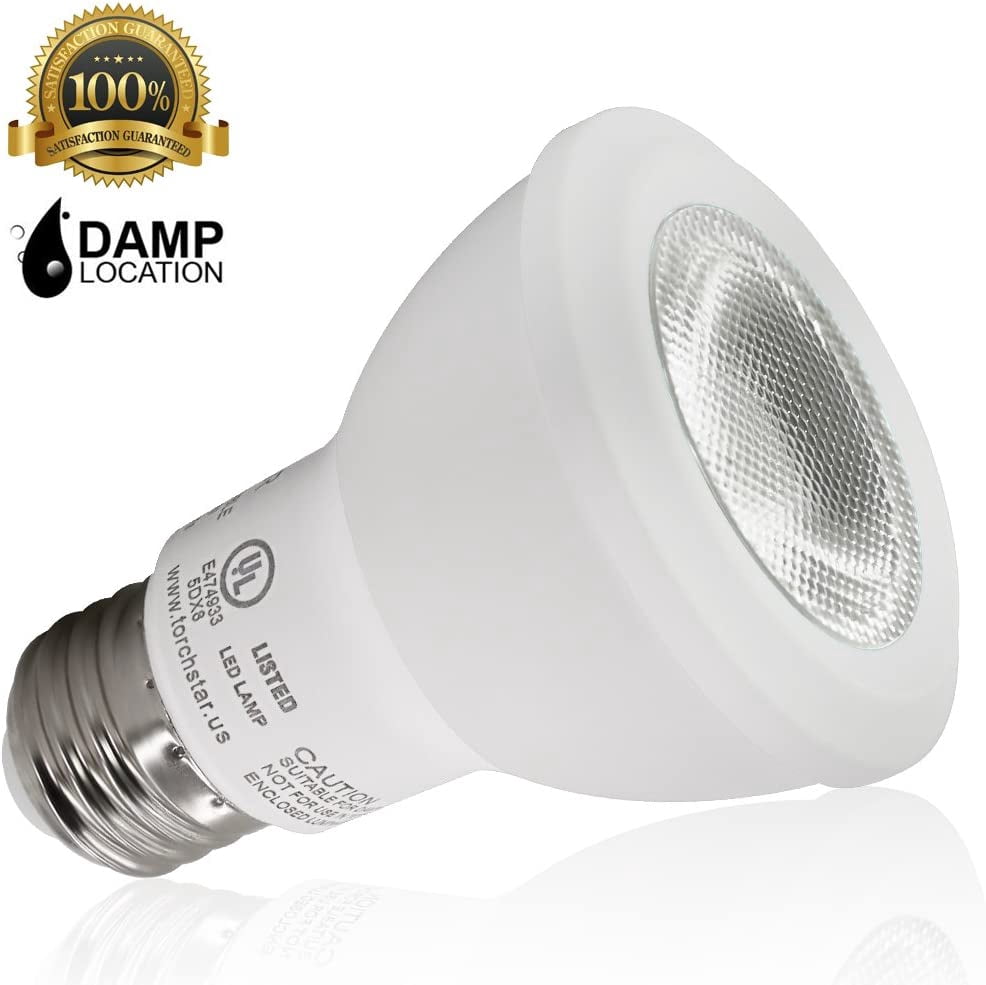 8 Pack 8W Dimmable PAR20 LED Light Bulbs, Damp Location Available Spotlight Bulb, 4000K Cool White, E26 Medium Screw Base