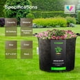 thumbnail image 2 of VIVOSUN 1 Pack 50 Gallon Grow Bag, Fabric Pot with Handles for Vegtables and Plants, Black, 2 of 7