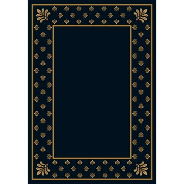 Milliken Blue Solid Flat Area Rug Adonis Sapphire II - Aprx 3' 10" x 5' 4"