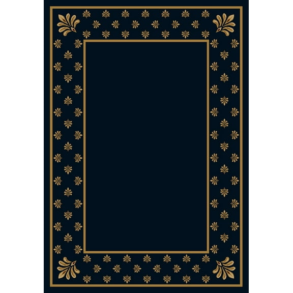 Milliken Blue Solid Flat Area Rug Adonis Sapphire II - Aprx 3' 10" x 5' 4"