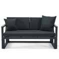 thumbnail image 4 of LeisureMod Chelsea Black Sectional Sofa with Adjustable Headrest and Coffee Table Set - Modern Deck or Garden Furniture, 4 of 17