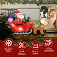 thumbnail image 3 of Ktaxon 7Ft Inflatable Christmas Santa Claus and Reindeer with Cart Christmas Outdoor Decor Garden Yard Party, 3 of 8