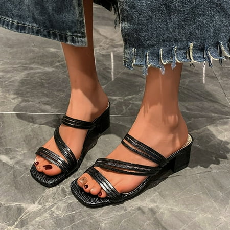 

Vedolay Dressy Sandals Women Wedge Sandals for Women Dressy Summer Comfortable Low Wedges Dress Sandal Black 9