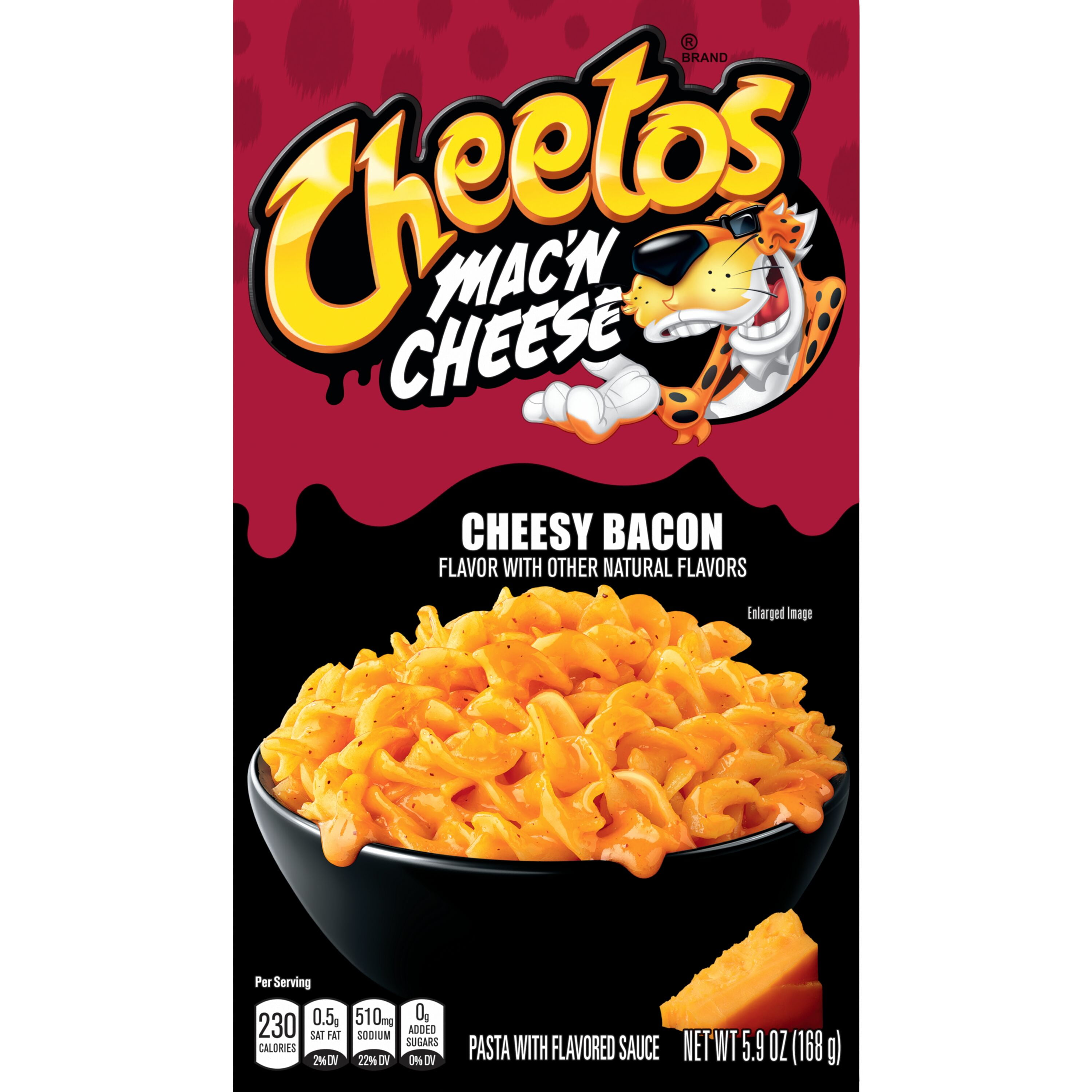Cheetos Mac'n Cheese Pasta with Flavored Sauce Cheesy Bacon, 5.9 oz, 1 Count Box