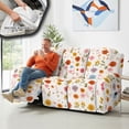 thumbnail image 5 of ZIATUBLES 8 PCS Recliner Sofa Covers for 3 Seater Counch, Soft Stretch Recliner Chair Covers with Storage Pockets Furniture Decor Slipcovers for Living Room, Floral White, 5 of 9