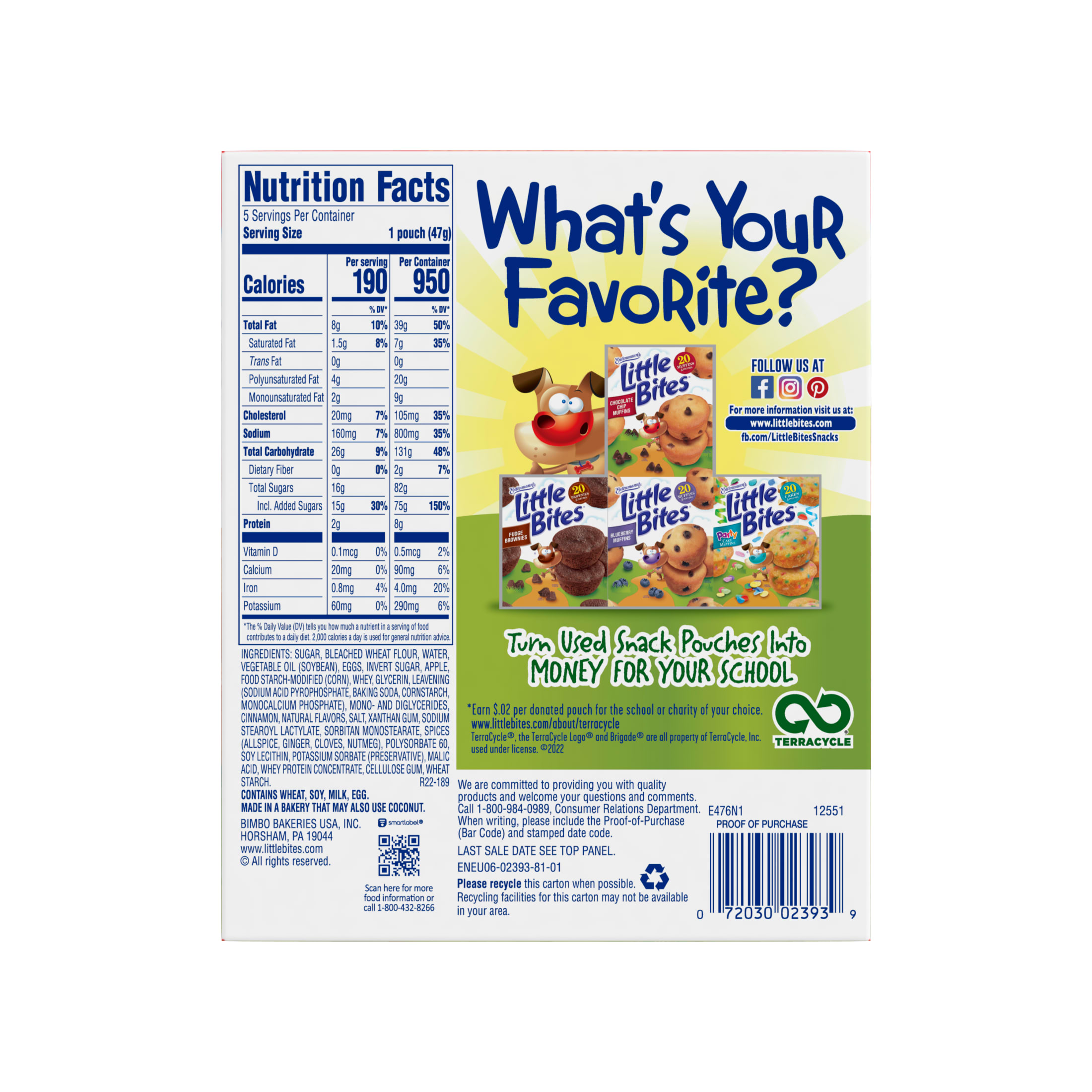 Little Bites Apple Cinnamon Muffins, 5 count, Muffins, 8.25 oz Box