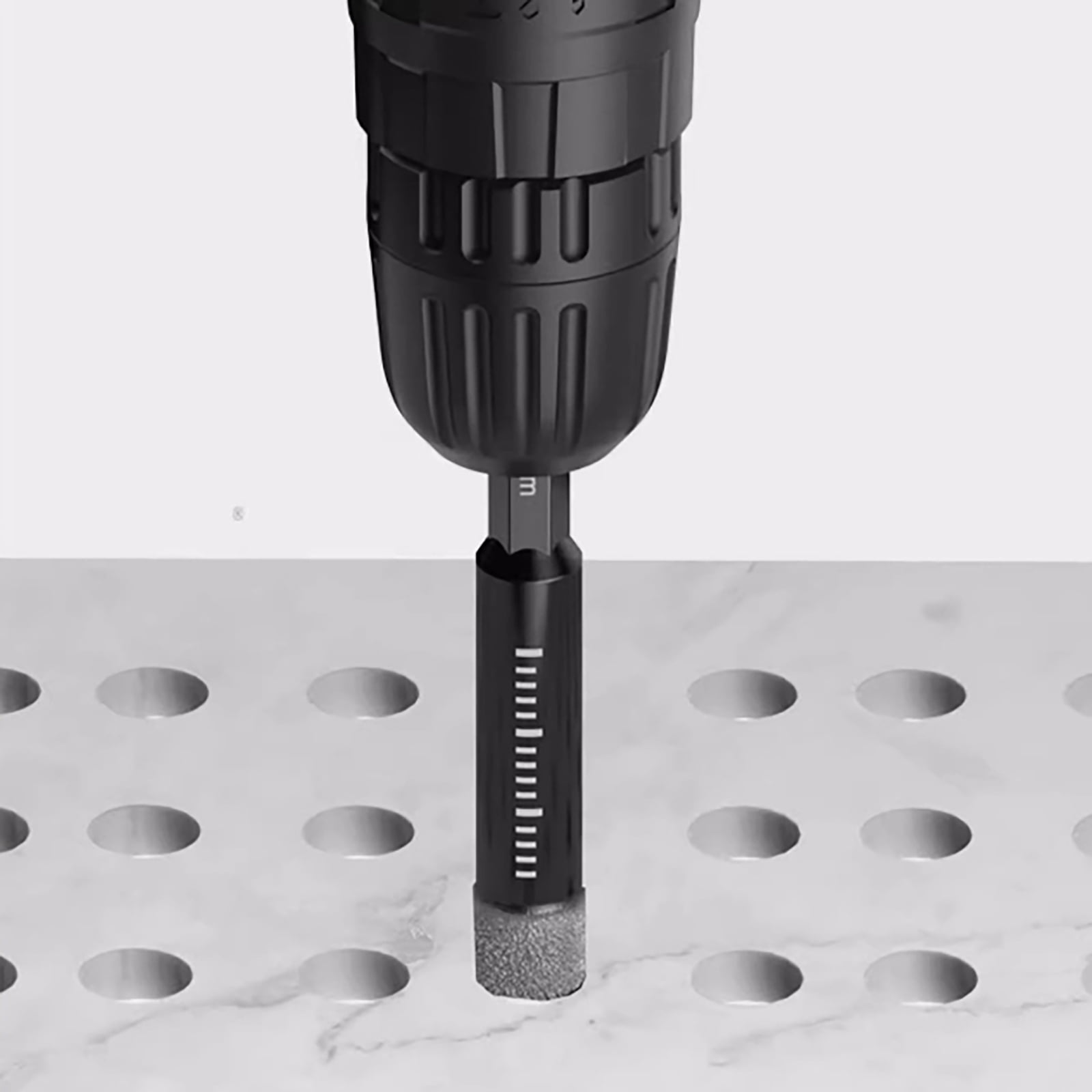 NATEFEMIN 1/4" Dry Diamond Drill Bit 6mm Quick Change Hex Dry Drill Bit for Granite Tile Glass Ceramics, 5PCS