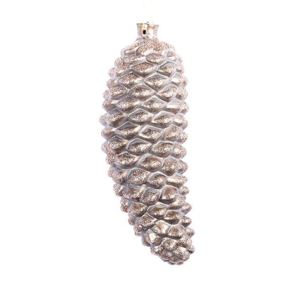 Vickerman 8" Mocha Antique Pinecone Christmas Ornament, Pack of 2
