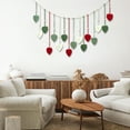 thumbnail image 5 of NEONWE Christmas Large Macrame Wall Hanging, Boho Handmade Woven Leaf Tassel Tapestry Chic Home Decor for Living Room Bedroom Nursery,47.24x29.53 Inch(Red Green White), 5 of 10