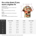 thumbnail image 6 of Uemuo Colorful Hawaii Palms Pattern Cotton Linen Short Sleeve Shirts,Casual Lightweight Button Down Shirts,Vacation Beach Summer Tops-Small, 6 of 7