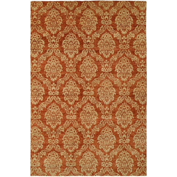 K2 Floor Style Royal Manner Derbyshire Rust Hand Made Wool Area Rug