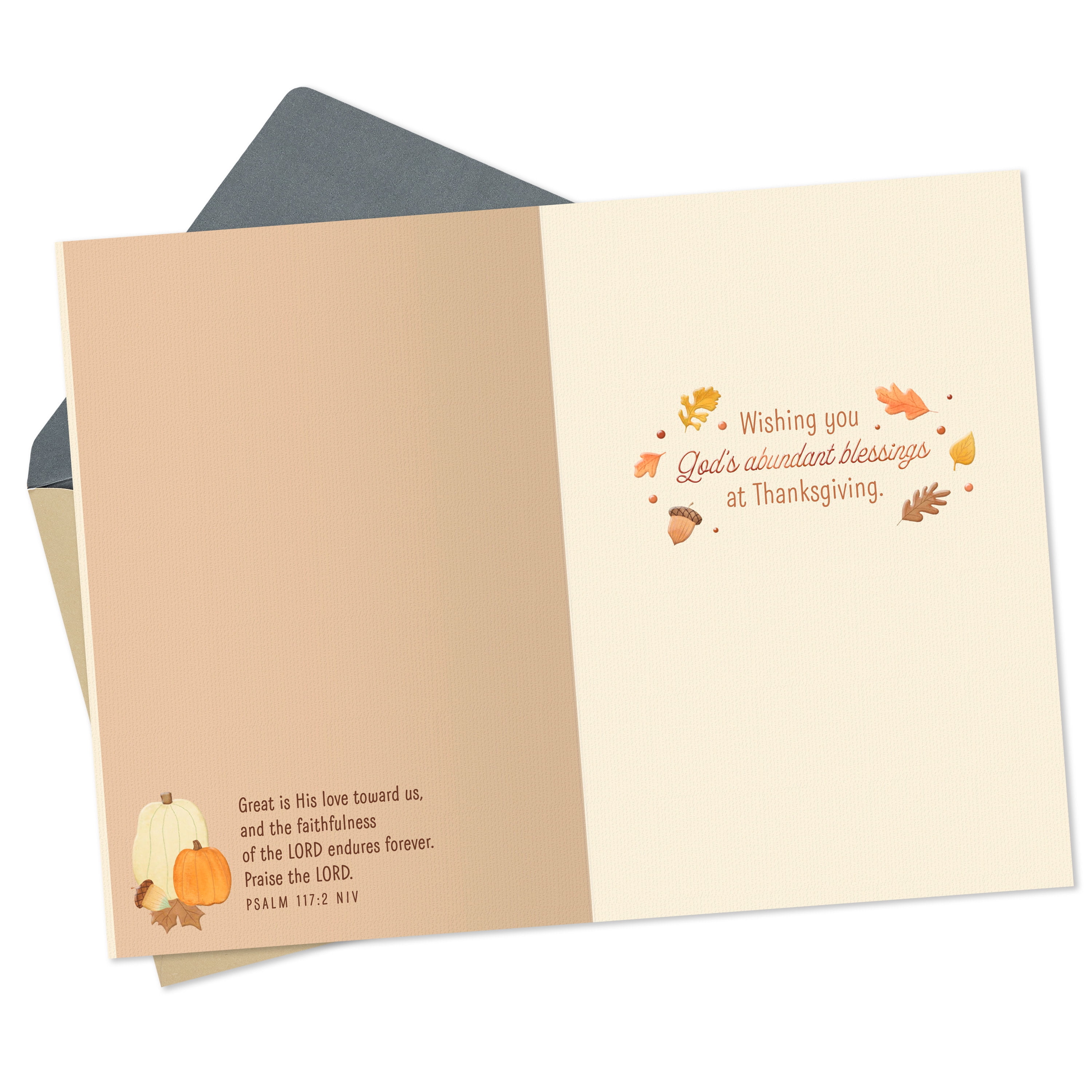 DaySpring Religious Thanksgiving Card (God's Abundant Blessings), 1 Count