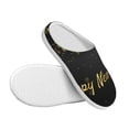 thumbnail image 3 of Kdxio Happy New Year Women's Men's Slippers Plush Slip-On House Slipper for Winter Indoor Soft Cushion Non-slip Fluffy Slides Slippers-8, 3 of 7