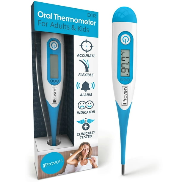 iProven DTR1835 BLU Oral/Rectal Thermometer For Adults & Kids