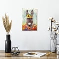 thumbnail image 2 of Elephant Stock Donkey Floral Crown Wall Art - Vertical Canvas Wall Art - Living Room Wall Decor - Animal Canvas - Beige And Gray Decor - 8" x 12", 2 of 8