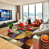 Modern Home Geometry Carpets Living Room Light Luxury Carpet Nordic Hall Sofa Floor Mat Children Bedroom ration Soft Rugs